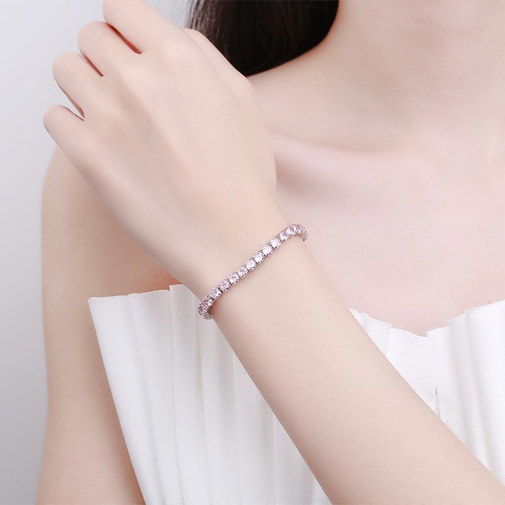 Adjustable crystal zircon bracelet - Picture 2 of 5